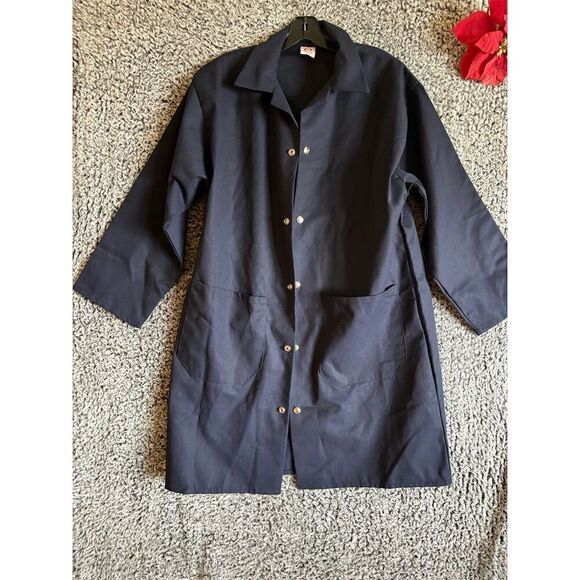 Bonnie Apparel Women's Vintage Navy Blue Long Overcoat Size M - Picture 3 of 6